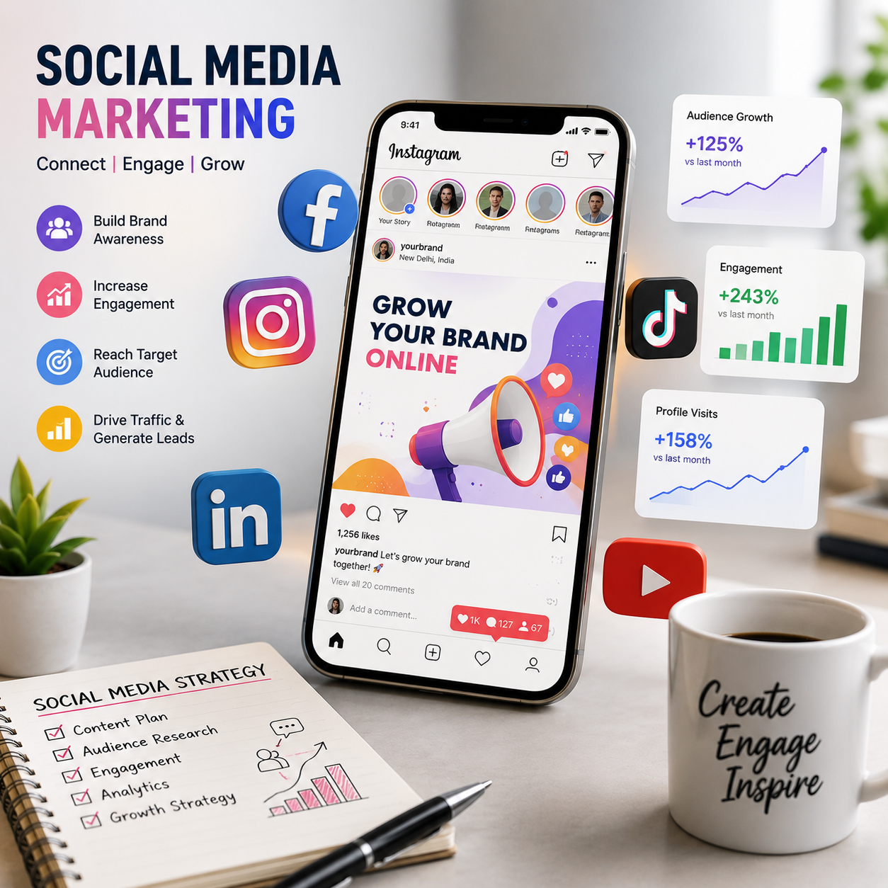 Social Media Marketing services in Delhi by Big Prachar